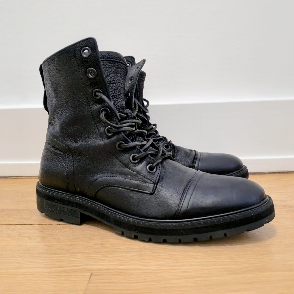 AllSaints Men’s Leather Combat Boots-Size 10.5(Excellent Condition)